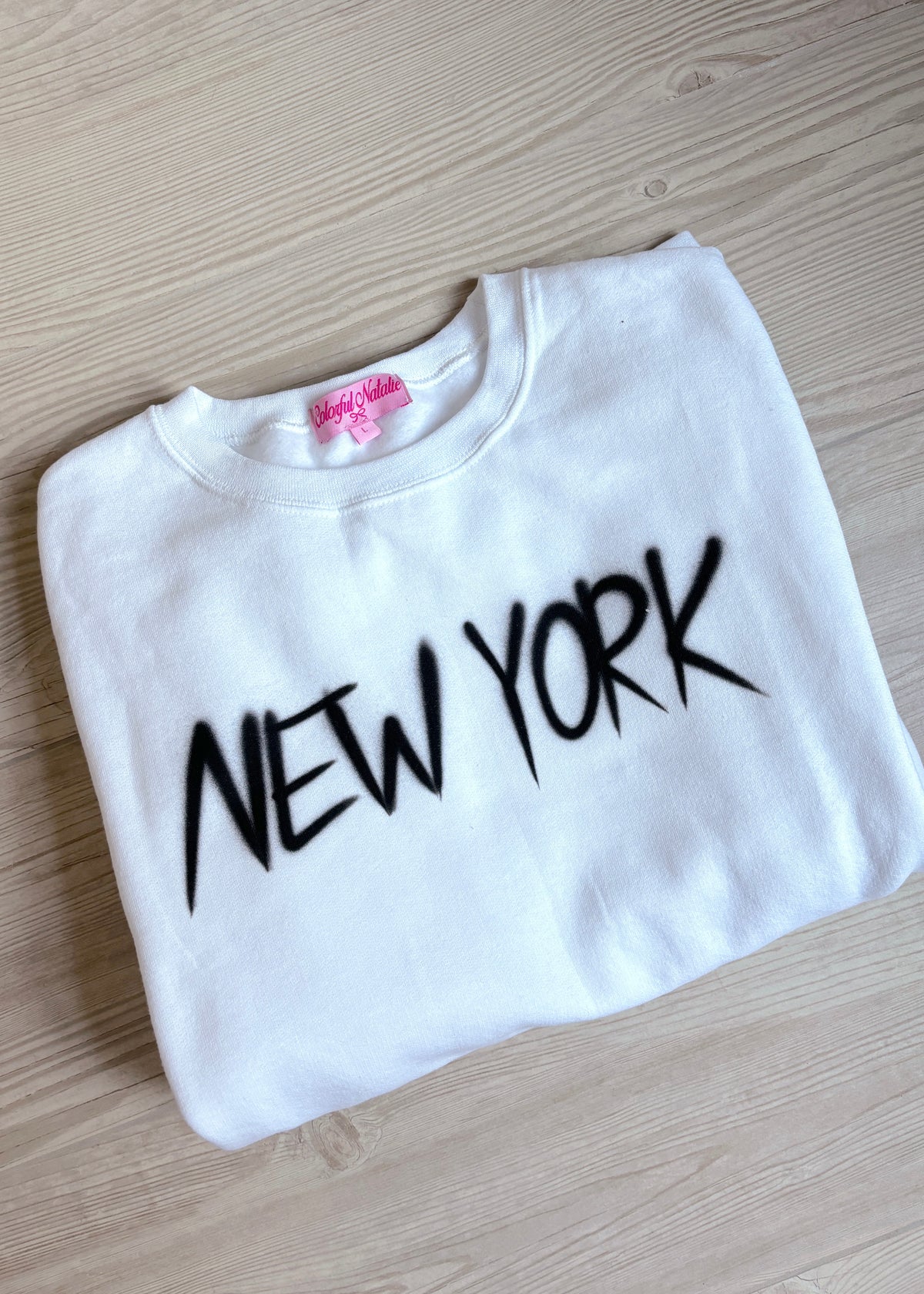 White New York Crewneck- CAMAIR x CN