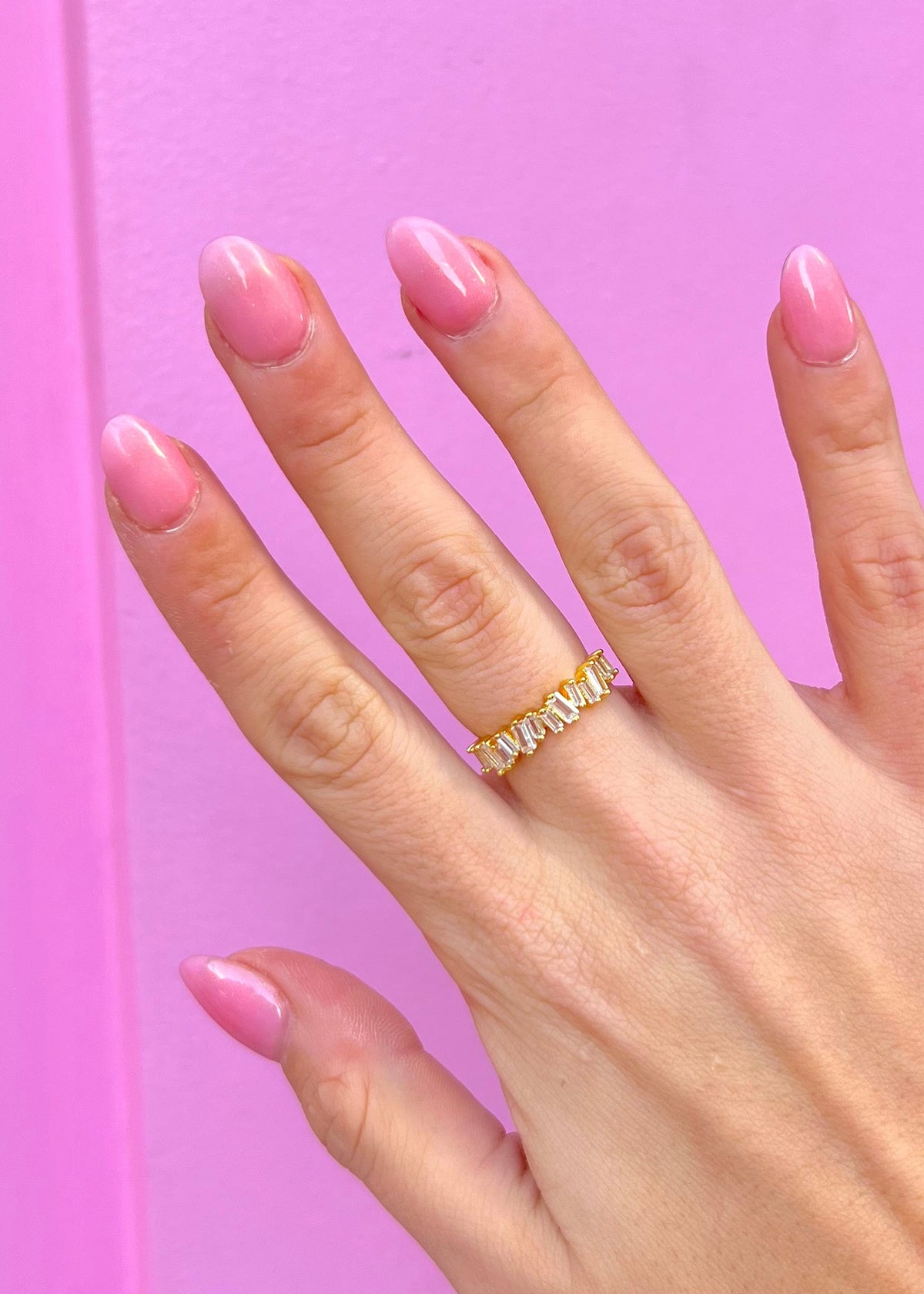 Gold Asymmetric CZ Ring