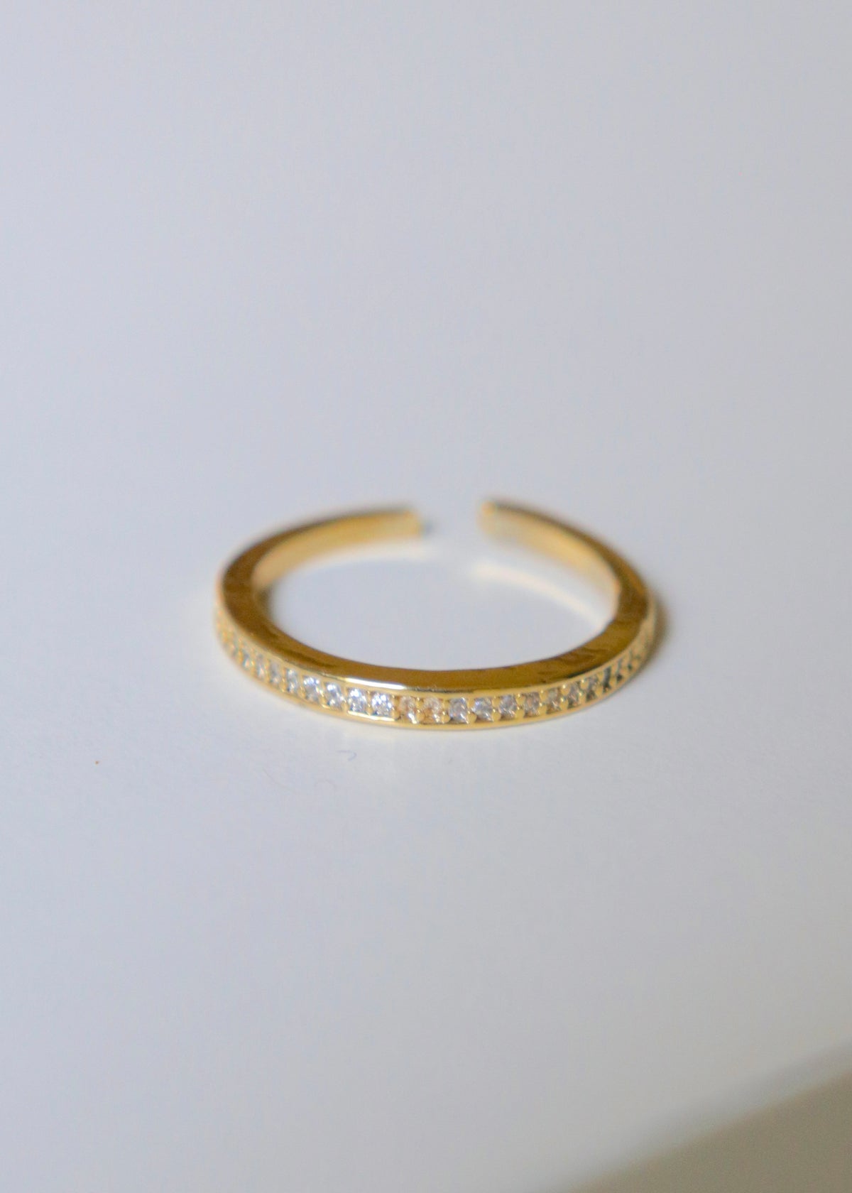 Skinny Pavé 18k Gold Ring