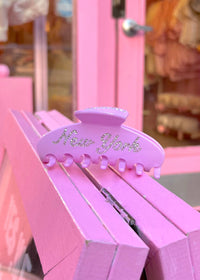 New York Studded Pink Hair Clip