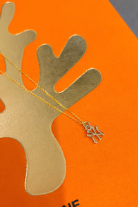 18k Gold NY Mini Pendant Necklace