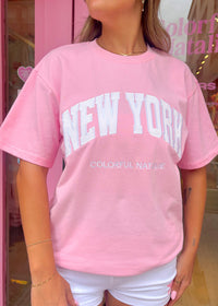 New York Pink Heavyweight T-Shirt
