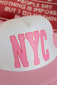 NYC Pink Trucker Hat