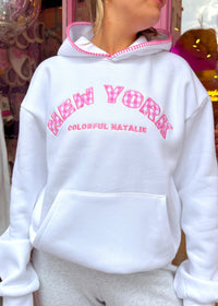 New York Gingham Stitched Hoodie