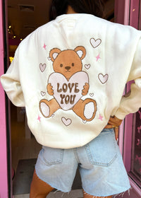 Teddy Bear Embroidered Crewneck