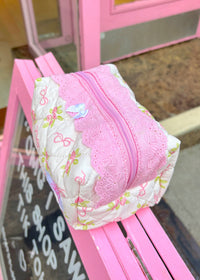 Floral Bows Makeup Bag