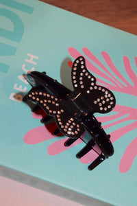 Glam Butterfly Black Hair Clip