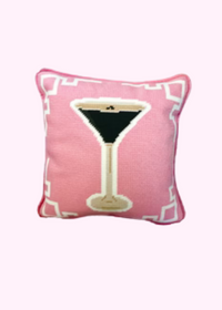 Espresso Martini Needlepoint Pillow