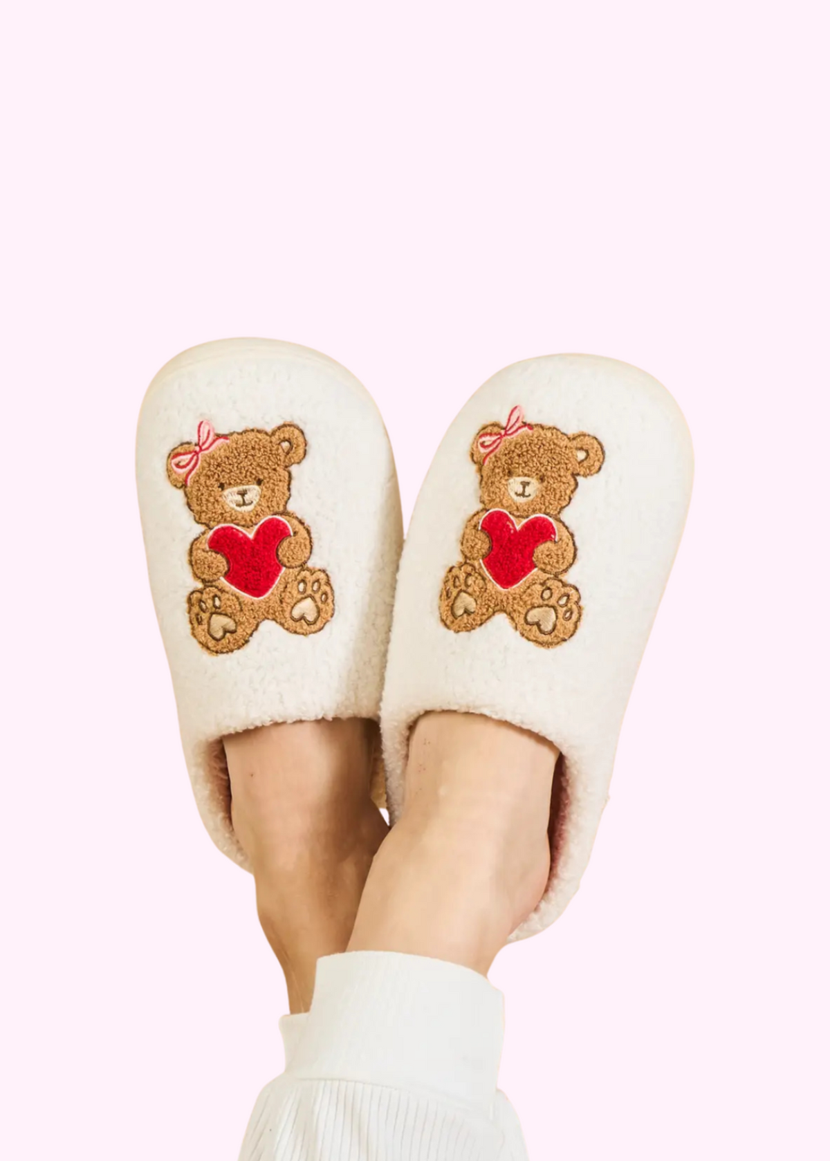 Bear Heart Slippers