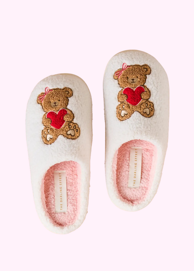 Bear Heart Slippers