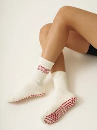 Pretty Girls Red Grip Socks