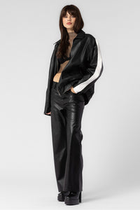 Sandra Oversized Leather Jacket
