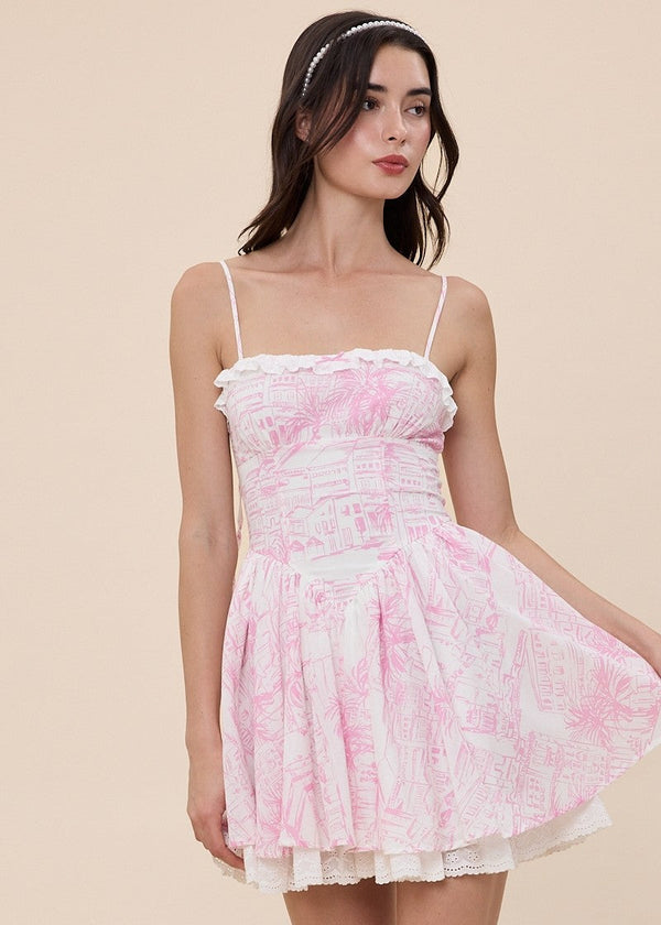 Haley Light Pink Tie Dress