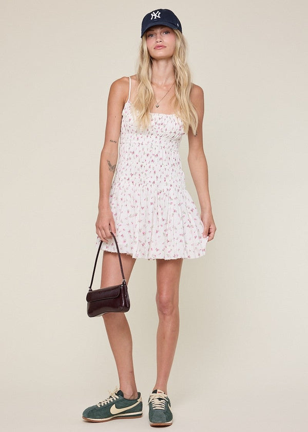 Louisa Pink Floral Mini Dress