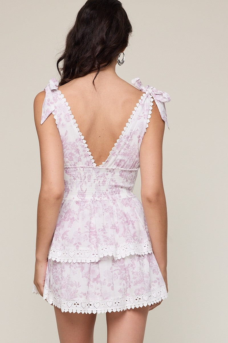 Constance Pink Floral Mini Dress