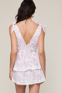 Constance Pink Floral Mini Dress