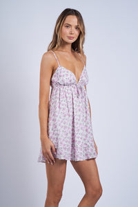 Rylie Magenta Floral Mini Dress