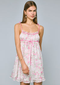 Agatha Pink Floral Mini Dress