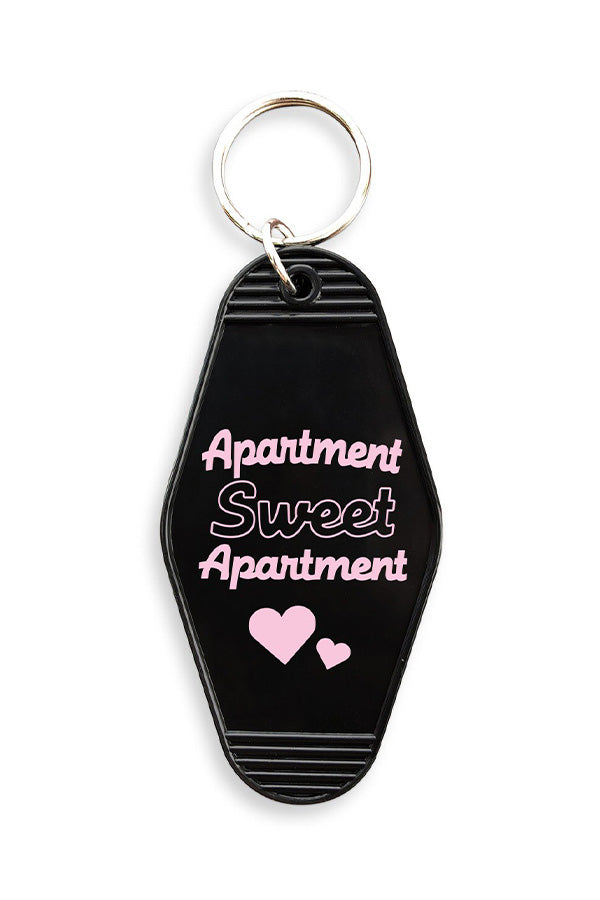 Apartment Sweet Apartment Black Keychain