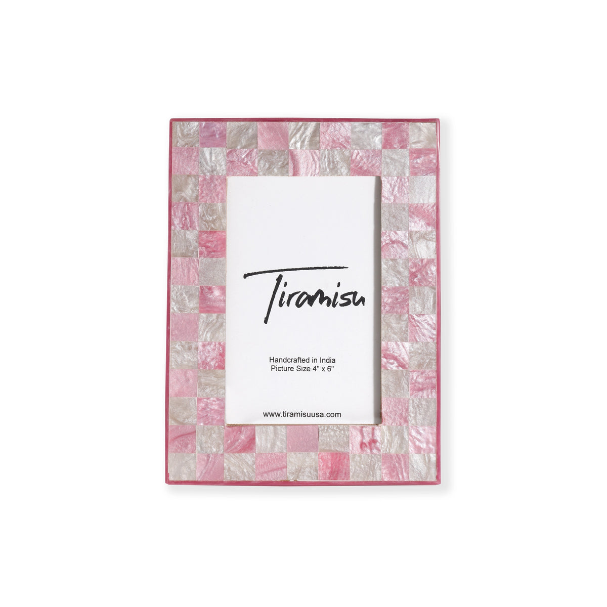 Pink Checkered Picture Frame