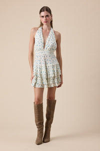 Jessa Blue Floral Mini Dress