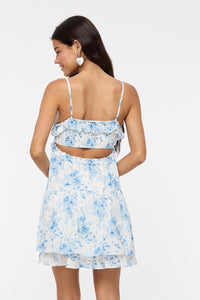 Lester Blue Floral Mini Dress