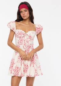 Helly Wine Floral Mini Dress