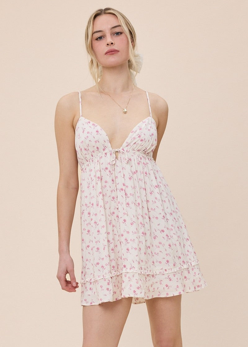 Rylie Pink Floral Mini Dress