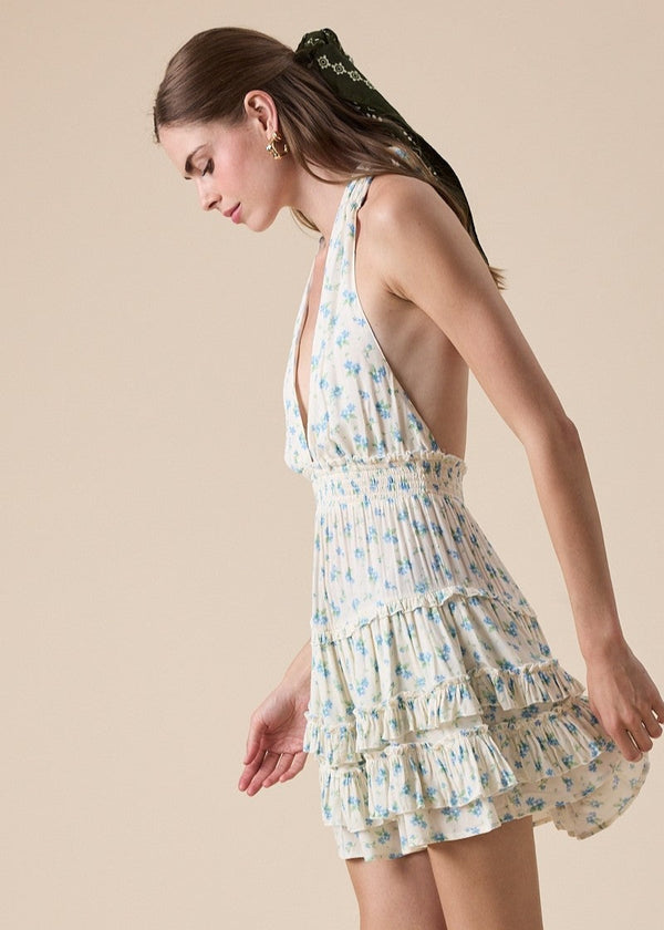 Jessa Blue Floral Mini Dress