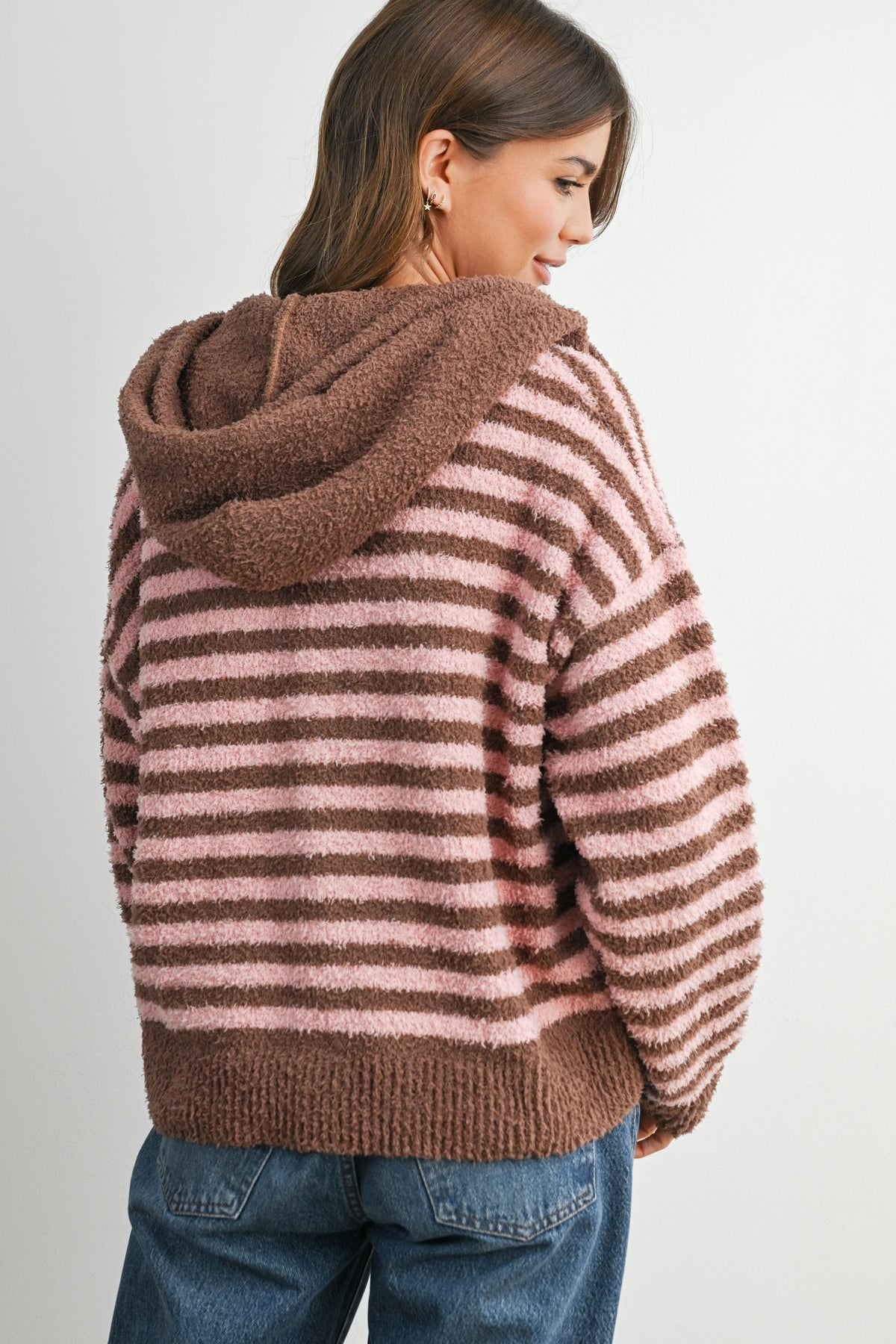 Monty Pink Fuzzy Zip Up