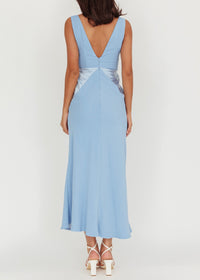 Bluebird Satin Maxi Dress