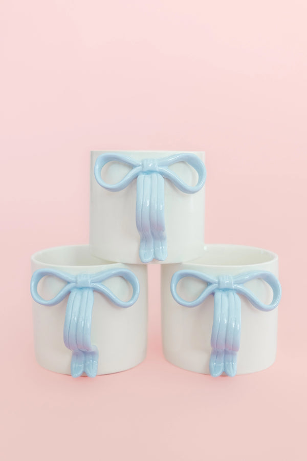 Blue Bow Ceramic Mug