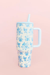 Blue Floral Tumbler