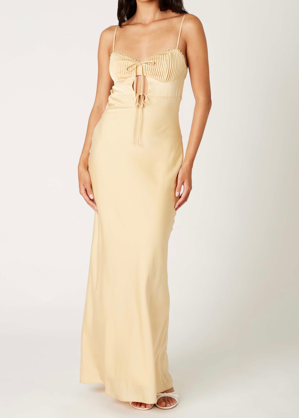 Rosie Beige Maxi Dress