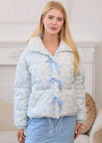 Matilda Blue Floral Ribbon Jacket