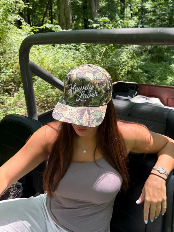 Howdy Lover Camo Trucker Hat