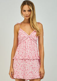 Selma Pink Tiered Mini Dress