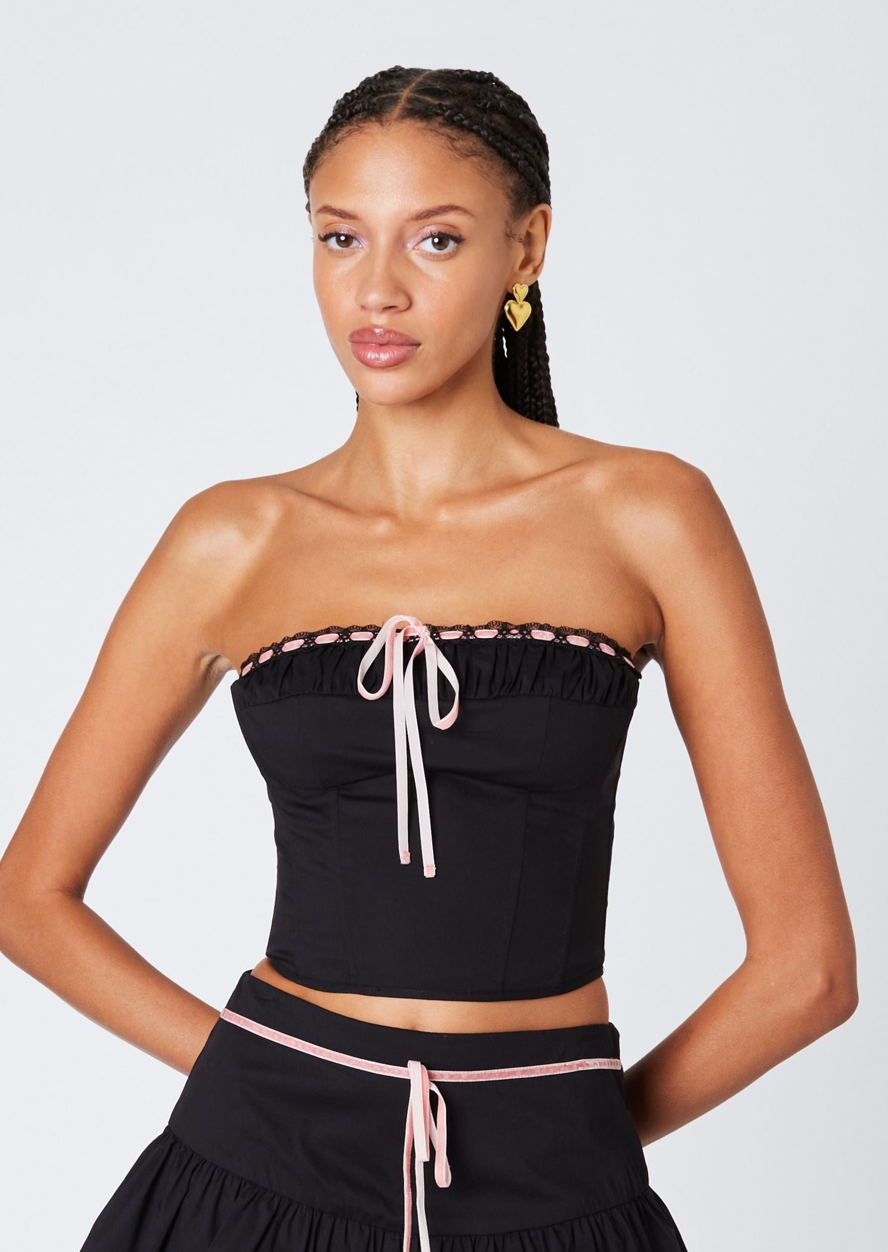 Christy Pink Ribbon Corset Top – Colorful Natalie