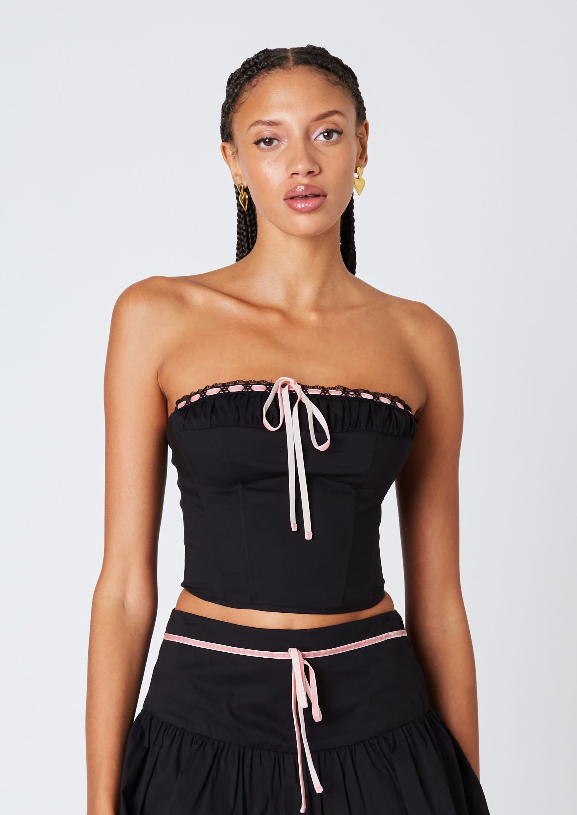 Christy Pink Ribbon Corset Top – Colorful Natalie