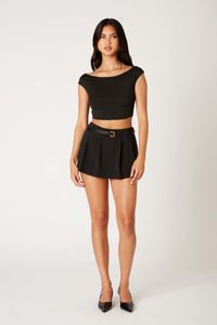 Nova Black Pleated Mini Skort