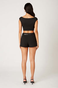 Nova Black Pleated Mini Skort