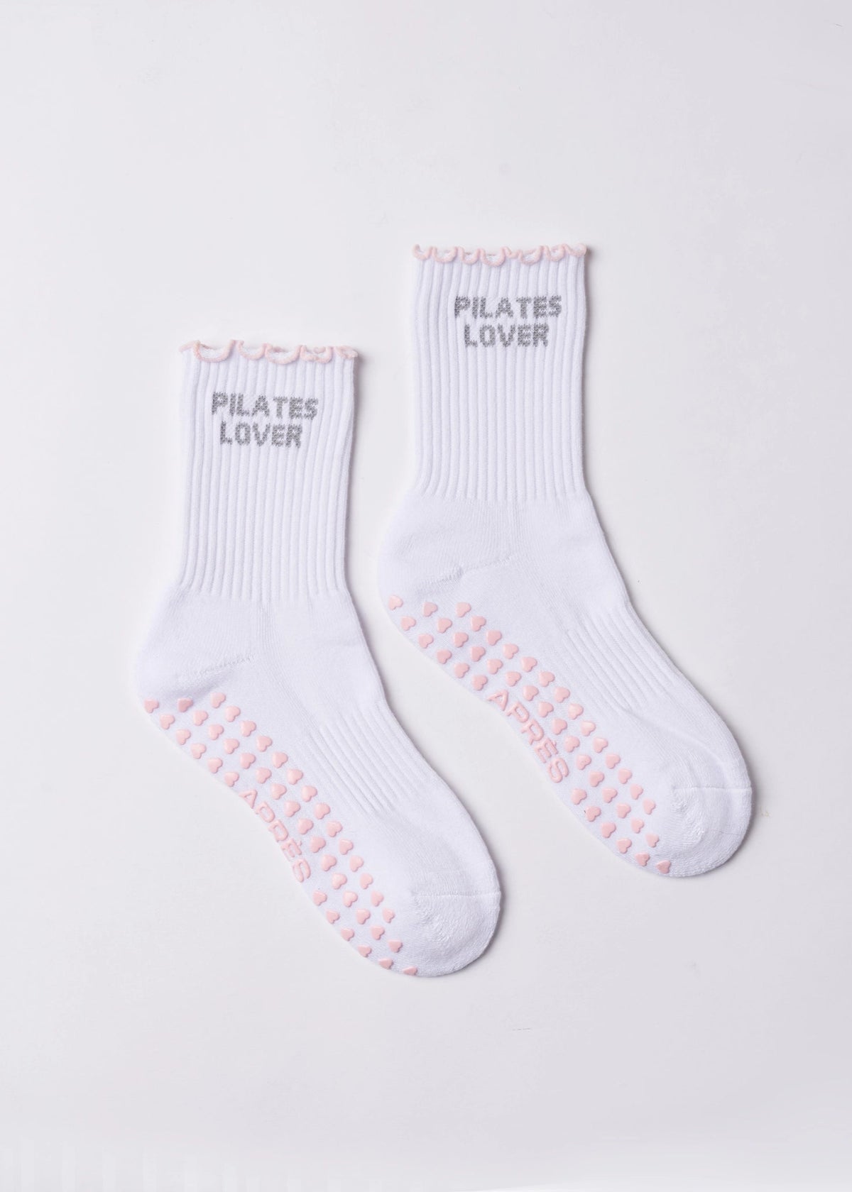 Pilates Lover Pink Grip Socks