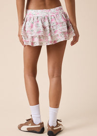 Marks Pink Floral Mini Skirt