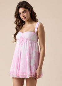 Ronda Orchard Chiffon Mini Dress