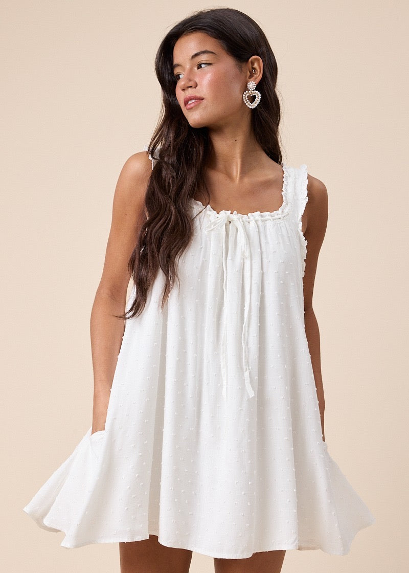 Macey White Flowy Dress