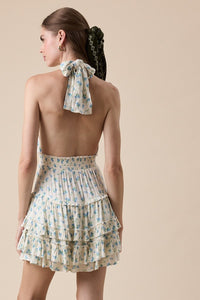 Jessa Blue Floral Mini Dress