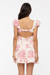 Helly Wine Floral Mini Dress