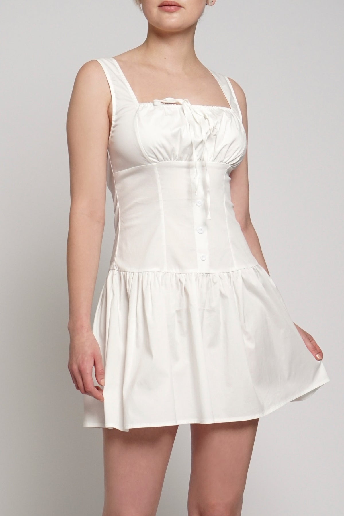 Charli White Poplin Mini Dress