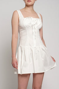 Charli White Poplin Mini Dress