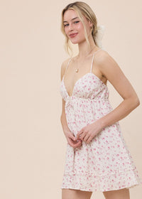 Rylie Pink Floral Mini Dress
